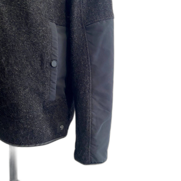 Mountain Hardwear Full Zip Jacket Wool Polyester Blend Black Women's Size XL - Picture 2 of 5